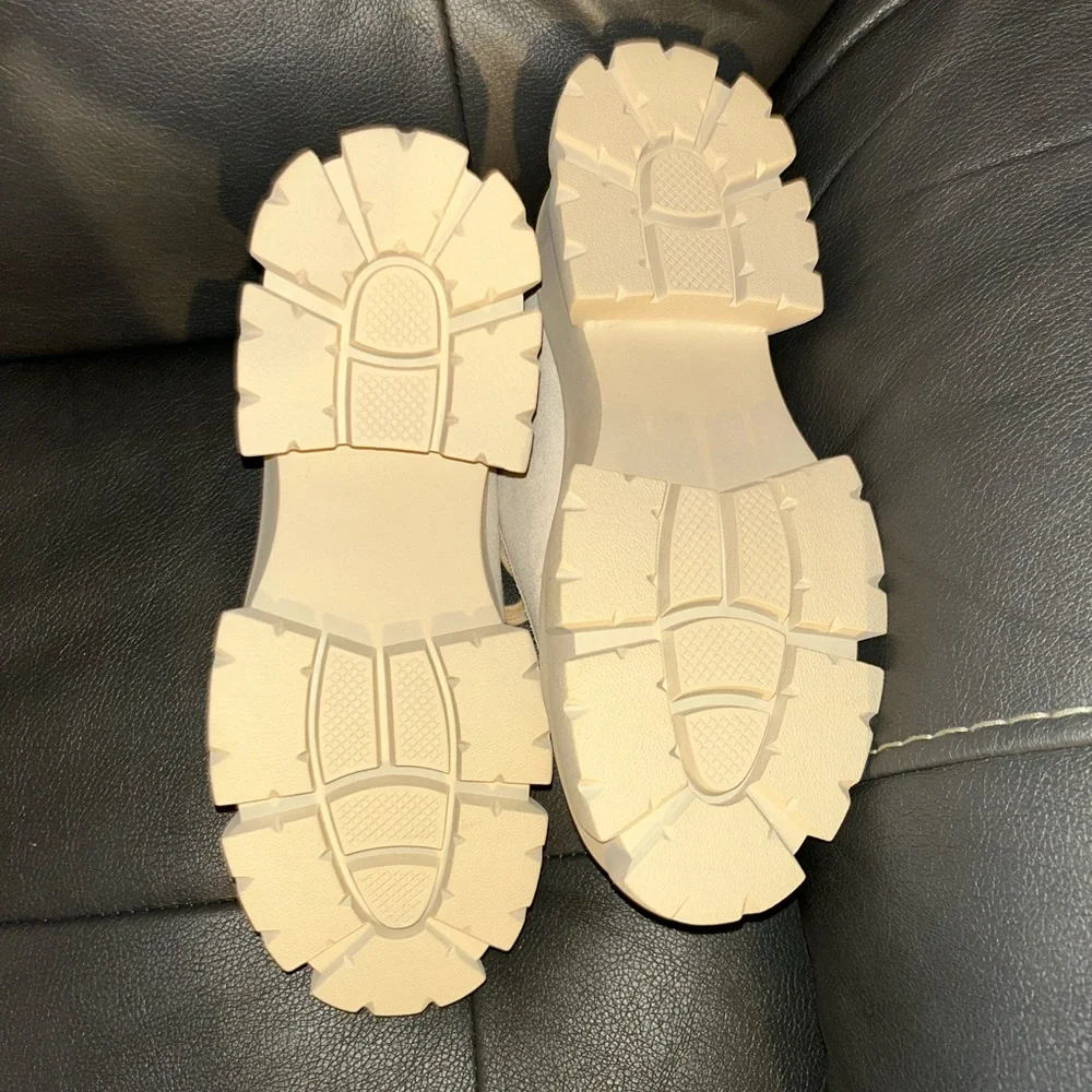 Steve Madden Michigan Tan Suede Lace Up Lug Chunky Platform Women's Size 8 NIB